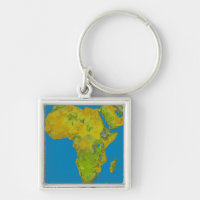 Topographic view of Africa
