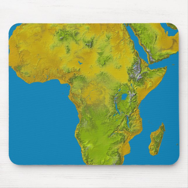 Topographic view of Africa Mouse Pad (Front)