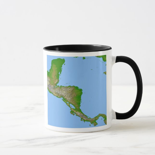 Topographic view of Central America Mug (Right)