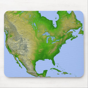 Topographic view of North America Mouse Pad