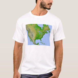 Topographic view of North America T-Shirt