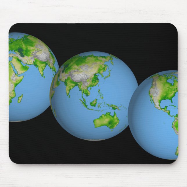 Topographic views of the world mouse pad (Front)