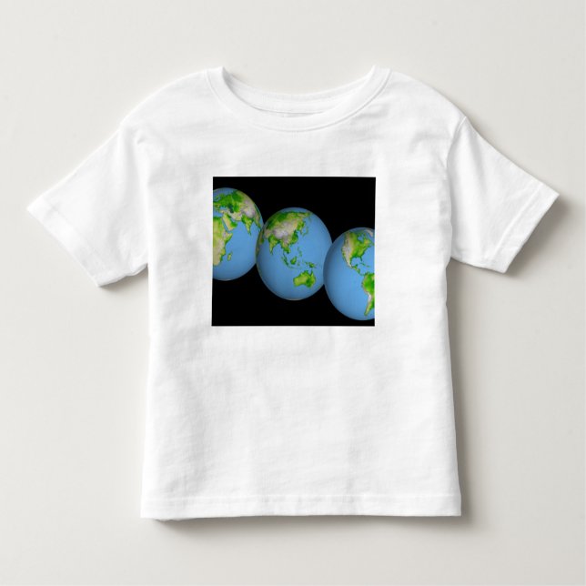 Topographic views of the world toddler T-Shirt (Front)