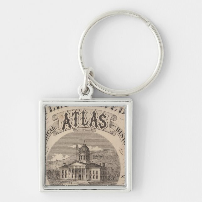 Topographical atlas key ring (Front)