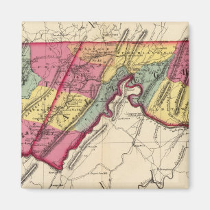 Topographical atlas of Maryland counties Magnet