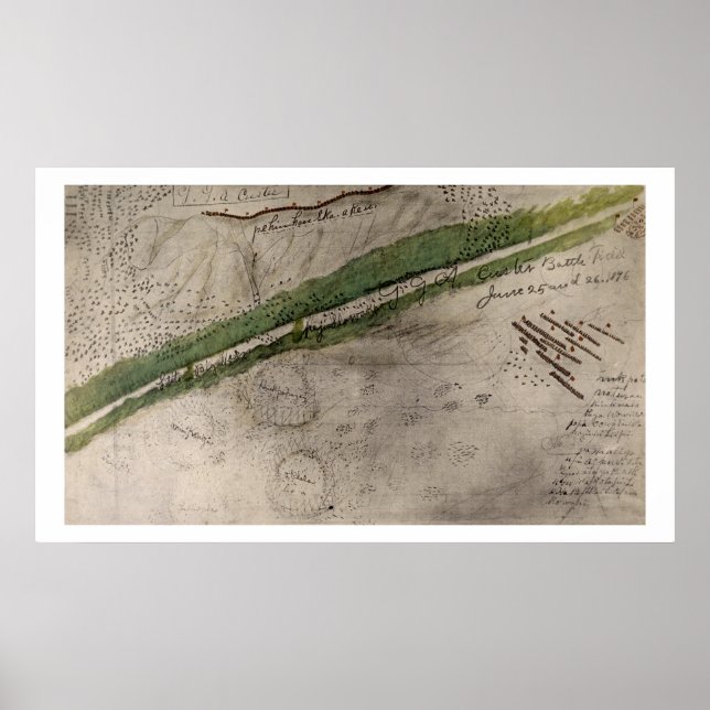 Topographical chart of the battlefield of the Litt (Front)