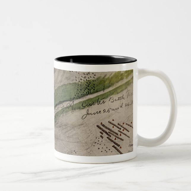 Topographical chart of the battlefield of the Litt Two-Tone Coffee Mug (Right)