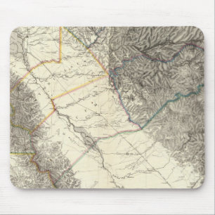 Topographical Map of Central California Mouse Pad