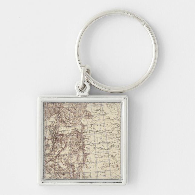 Topographical Map of Mississippi River Key Ring (Front)