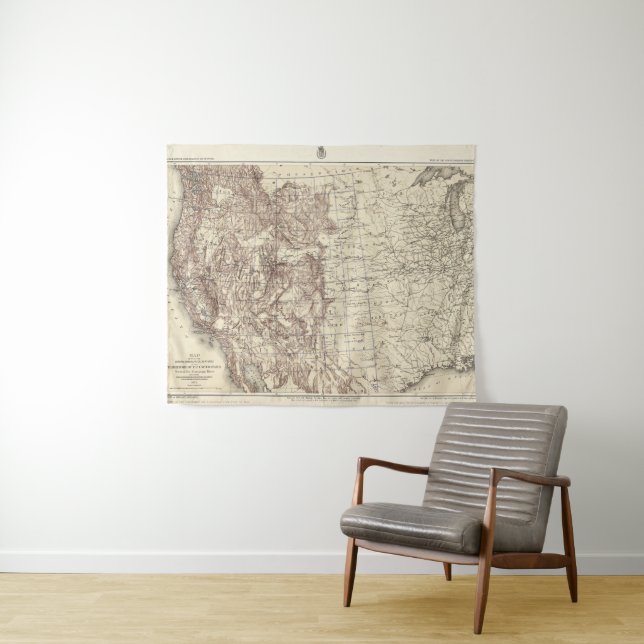 Topographical Map of Mississippi River Tapestry (In Situ (Horizontal))