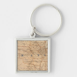 Topographical Map of the United States Key Ring