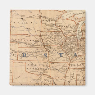 Topographical Map of the United States Magnet