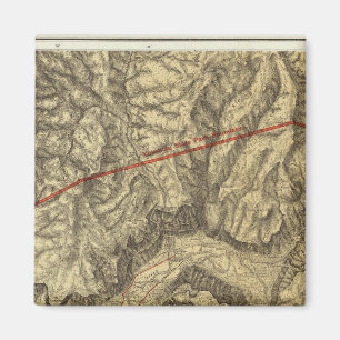 Topographical Map of The Yosemite Valley Magnet