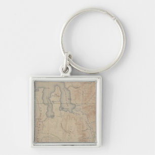 Topography Map, Yellowstone National Part, Wyoming Key Ring