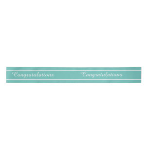 Topography Text Changeable Teal. Satin Ribbon