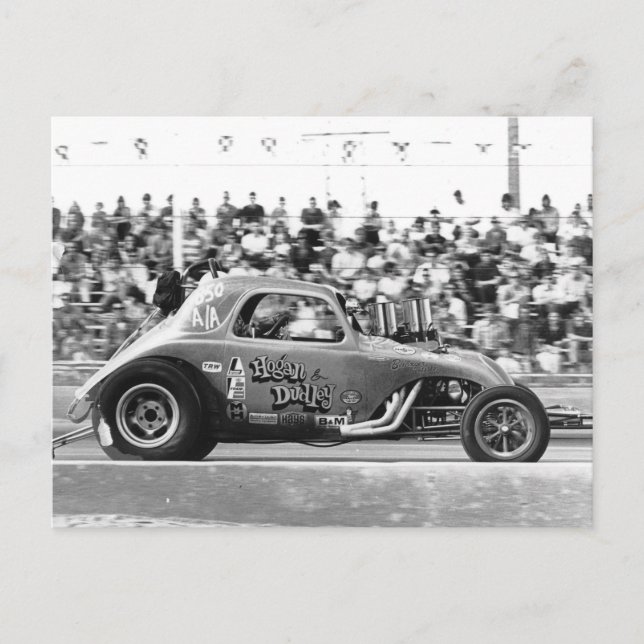 topolino fiat drag race postcard (Front)
