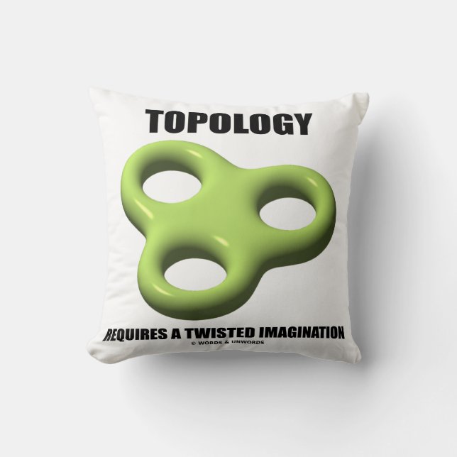 Topology Requires A Twisted Imagination Toroid Cushion (Front)