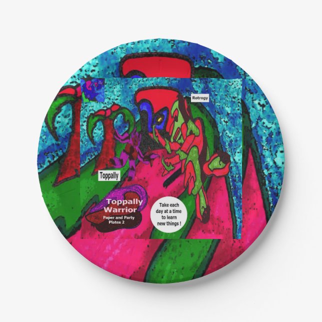 Toppally Warrior 2 Paper and Party Plates (Front)