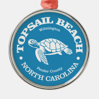 Topsail Beach (sea turtle) Metal Ornament