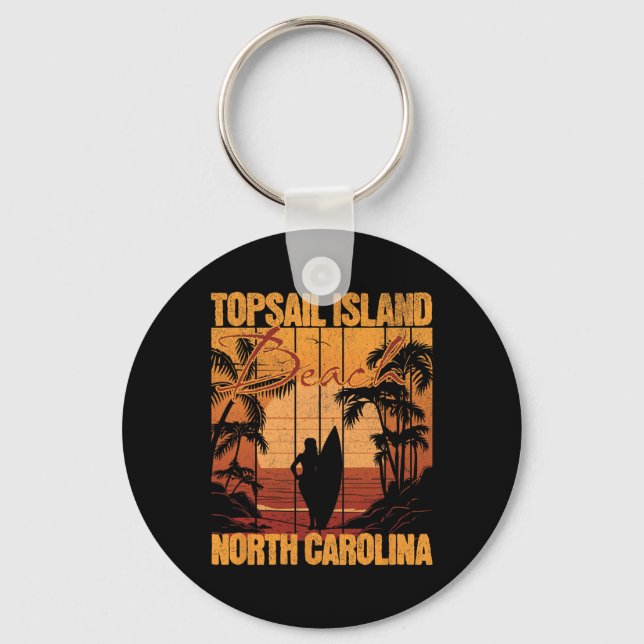 Topsail Island  Key Ring (Front)