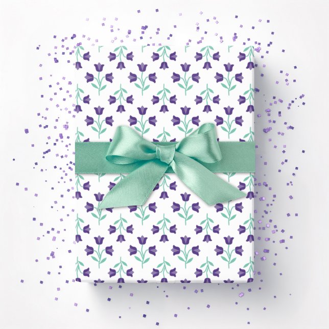 Topsy Tulip in Purple and Teal Wrapping Paper (Creator Uploaded)