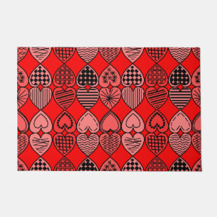 Topsy Turvy Hearts 24" x 36" Door Mat