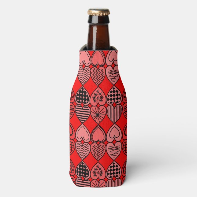 Topsy Turvy Hearts Bottle Cooler (Bottle Front)