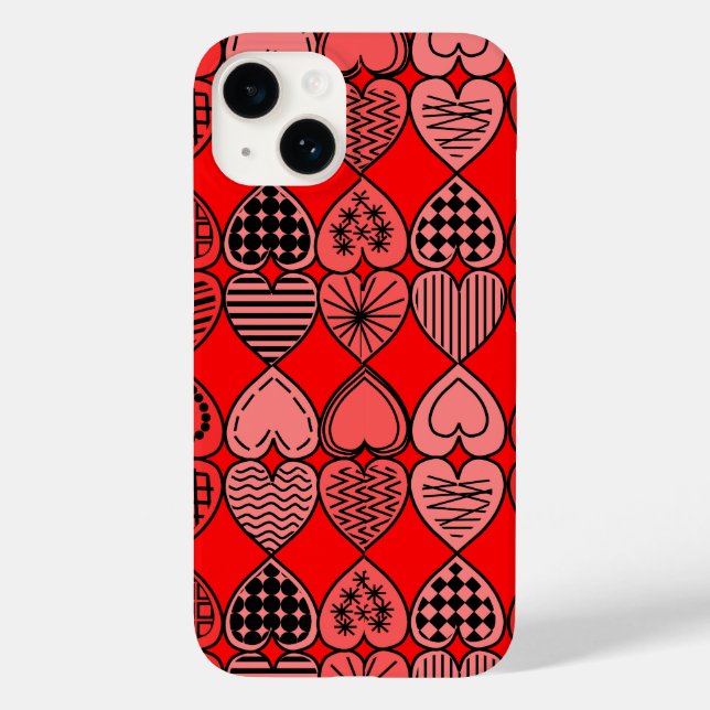 Topsy Turvy Hearts Case-Mate iPhone Case (Back)