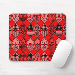 Topsy Turvy Hearts Mouse Pad