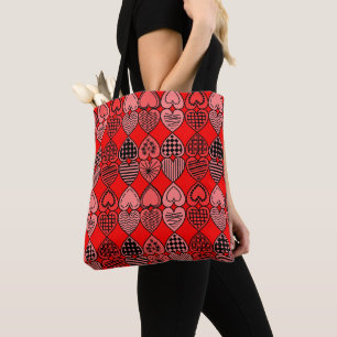 Topsy Turvy Hearts Tote Bag