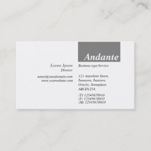 TopTag v3 - 50% Grey Business Card