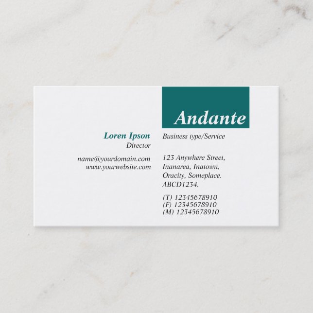 TopTag v3 - Moss Green Business Card (Front)
