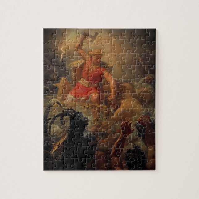 Tor Battles the Giants Jigsaw Puzzle (Vertical)