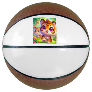 Tora-ko siblings' forest stroll basketball