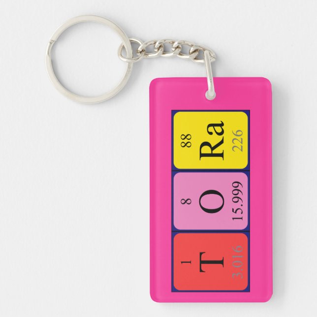 Tora periodic table name keyring (Front)