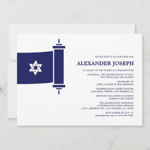 Torah Bar Mitzvah Invitation
