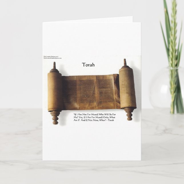 Torah "If Not For Myself" Wisdom Quote Gifts & Tee Card (Front)