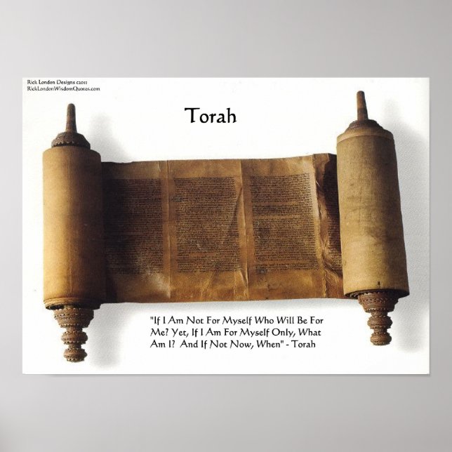 Torah "If Not For Myself" Wisdom Quote Poster (Front)