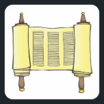 Torah Square Sticker<br><div class="desc">Celebrate the holidays with this festive design.</div>