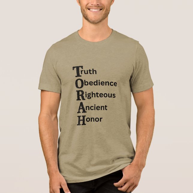 Torah T-Shirt show the true meaning of Torah  Tri-Blend Shirt (Front)
