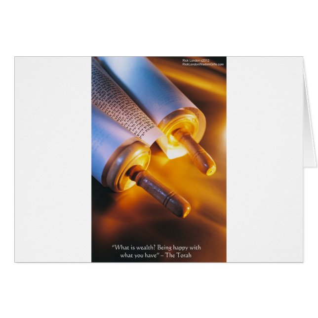 Torah Wisdom (Wealth/Happiness) Gifts, Mugs Etc (Front Horizontal)