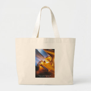 Torah Wisdom (Wealth/Happiness) Gifts, Mugs Etc Large Tote Bag