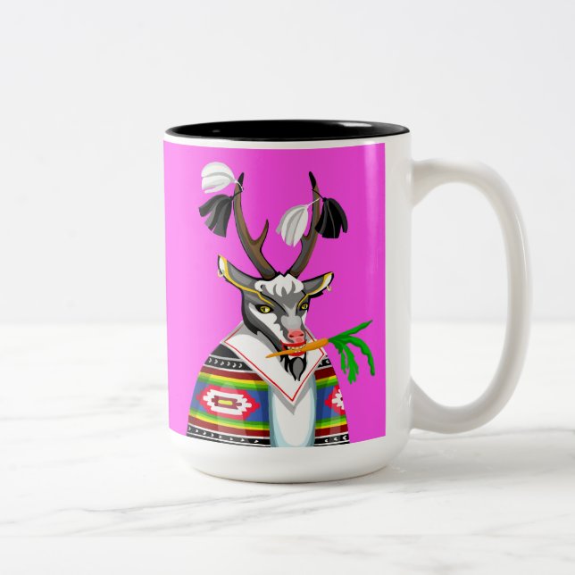 Torba cu capra olteneasca Two-Tone coffee mug (Right)