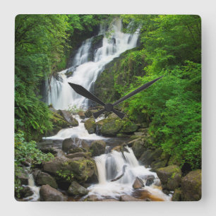 Torc waterfall scenic, Ireland Square Wall Clock