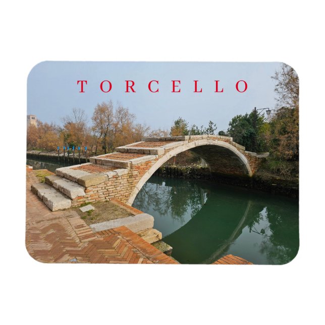 Torcello Devil's Bridge view fridge magnet (Horizontal)