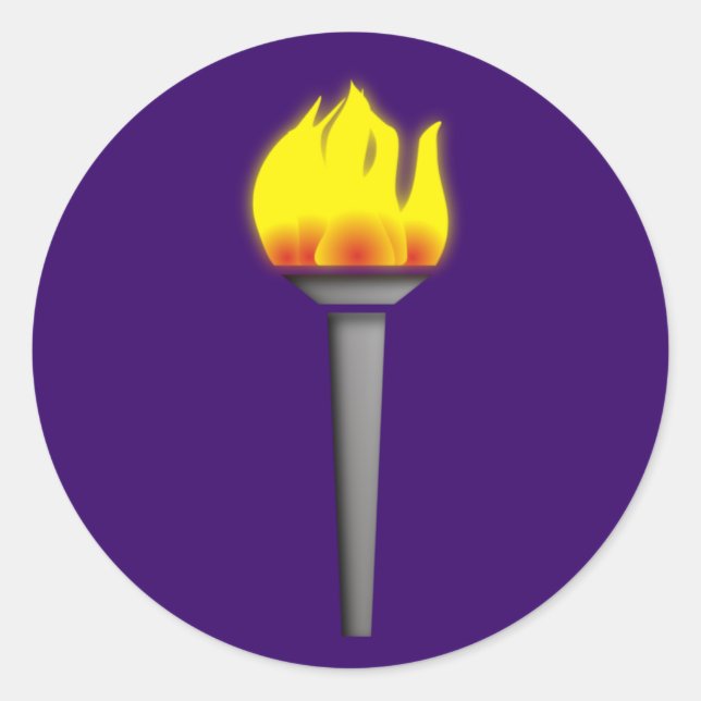 torch classic round sticker (Front)