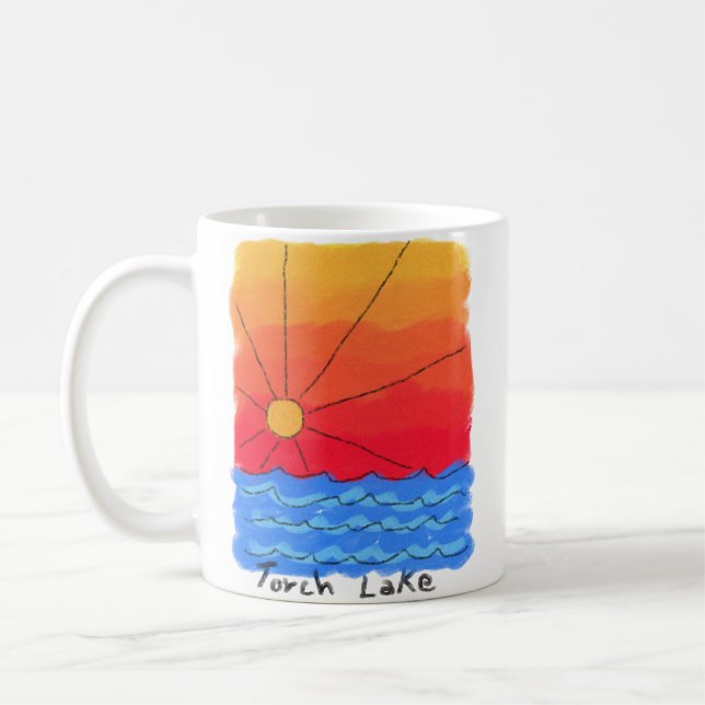 Torch Lake Sunrise Coffee Mug (Left)