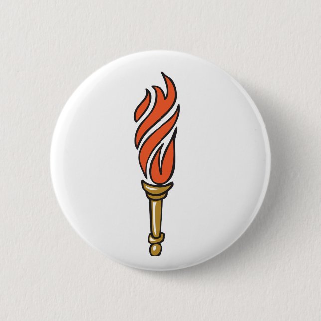 TORCH NO GLOW 6 CM ROUND BADGE (Front)