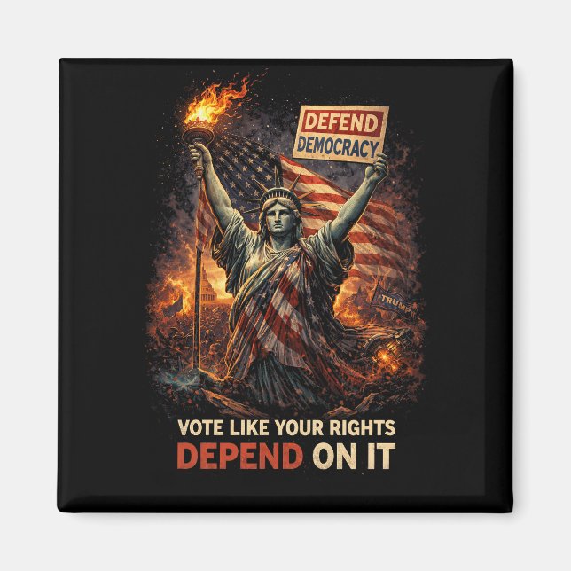 Torch of Democracy Magnet (Front)
