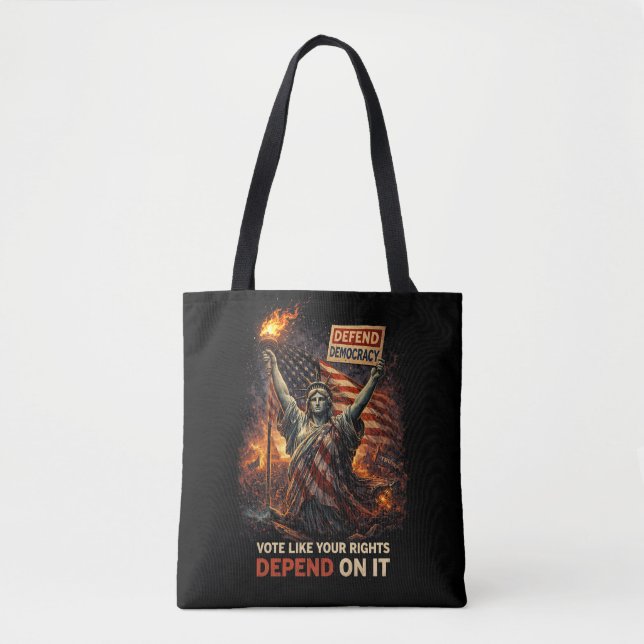 Torch of Democracy Tote Bag (Front)